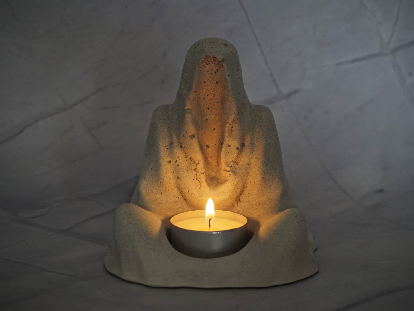 Concrete Tealight candle holder | Grim Reaper | Ghost | Ghotic