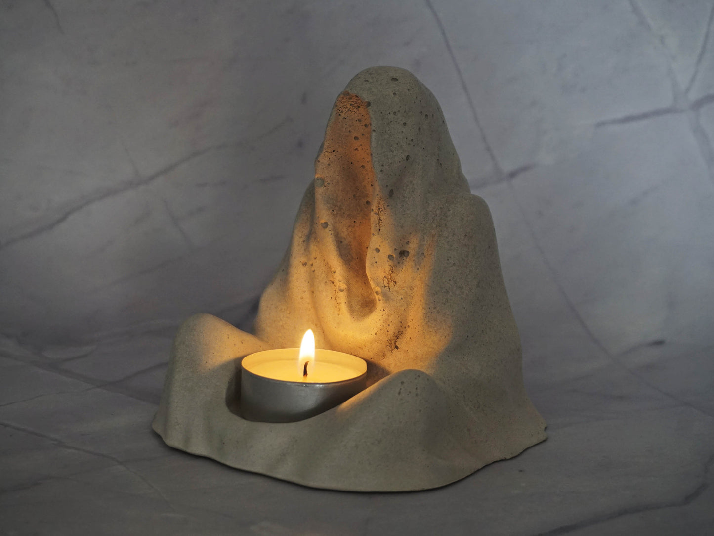 Concrete Tealight candle holder | Grim Reaper | Ghost | Ghotic