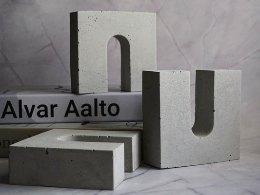 Concrete Arch Bookends | Set of 2