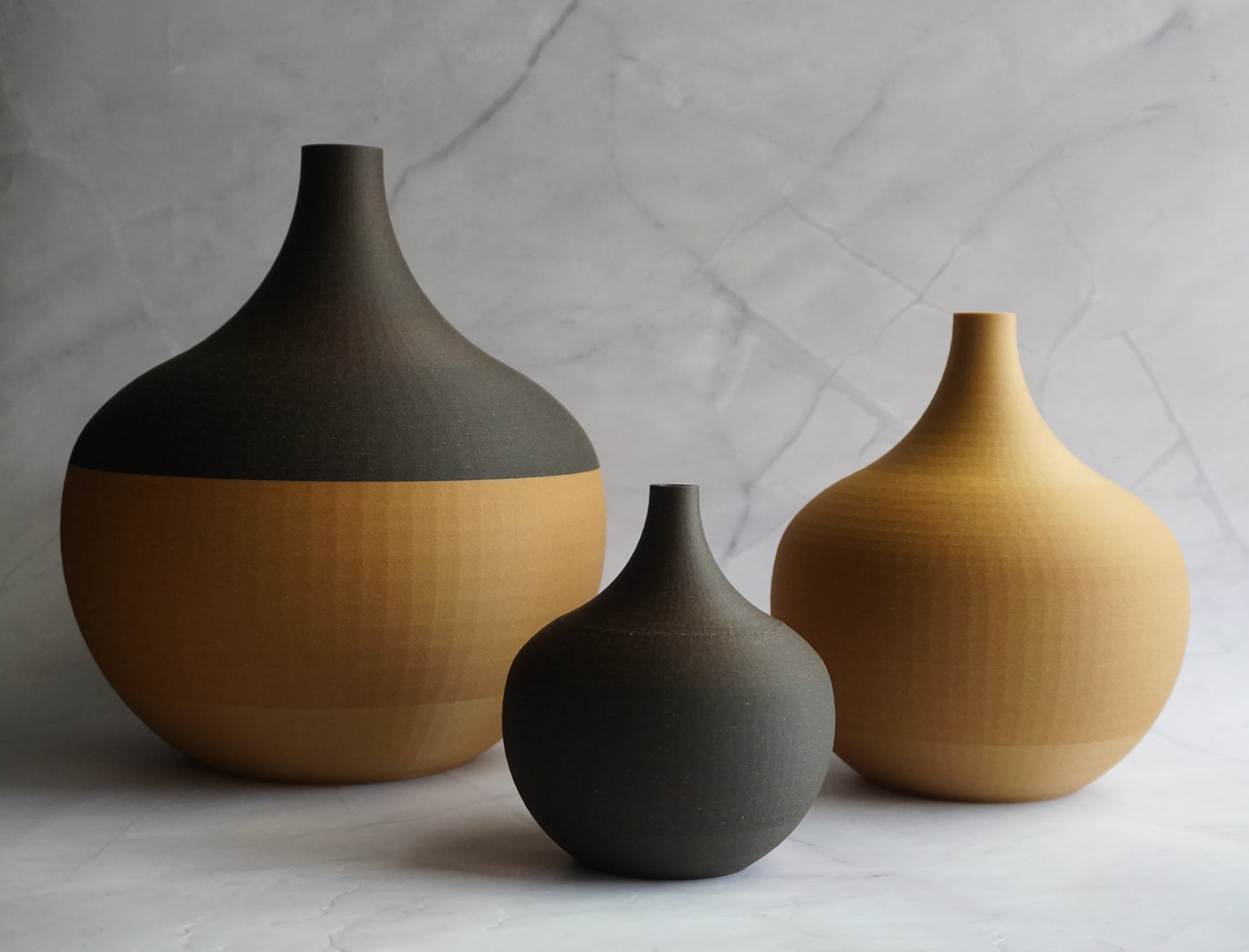 Set of 3 wood vases "Marrakesh"