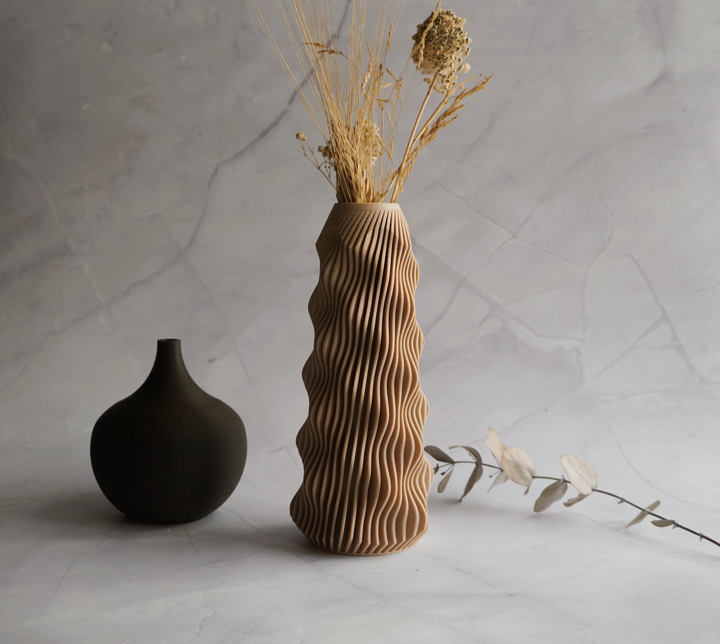 Modern Wood Vase "Stockholm"