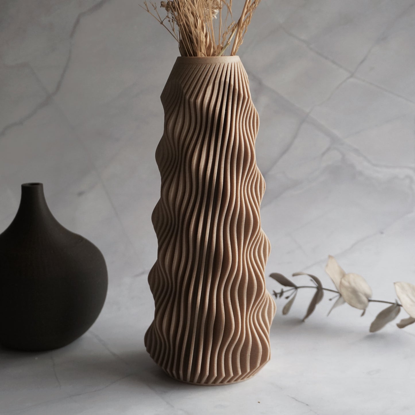 Modern Wood Vase "Stockholm"