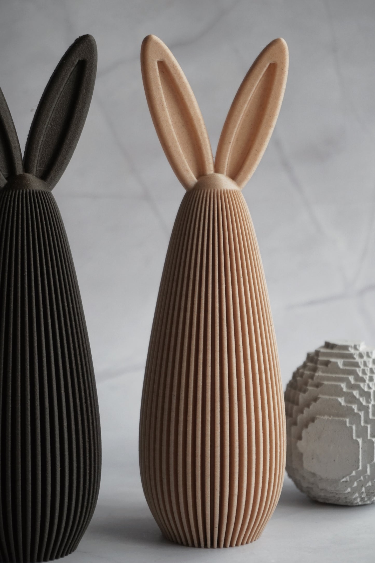 Wood Minimal Easter Bunnies