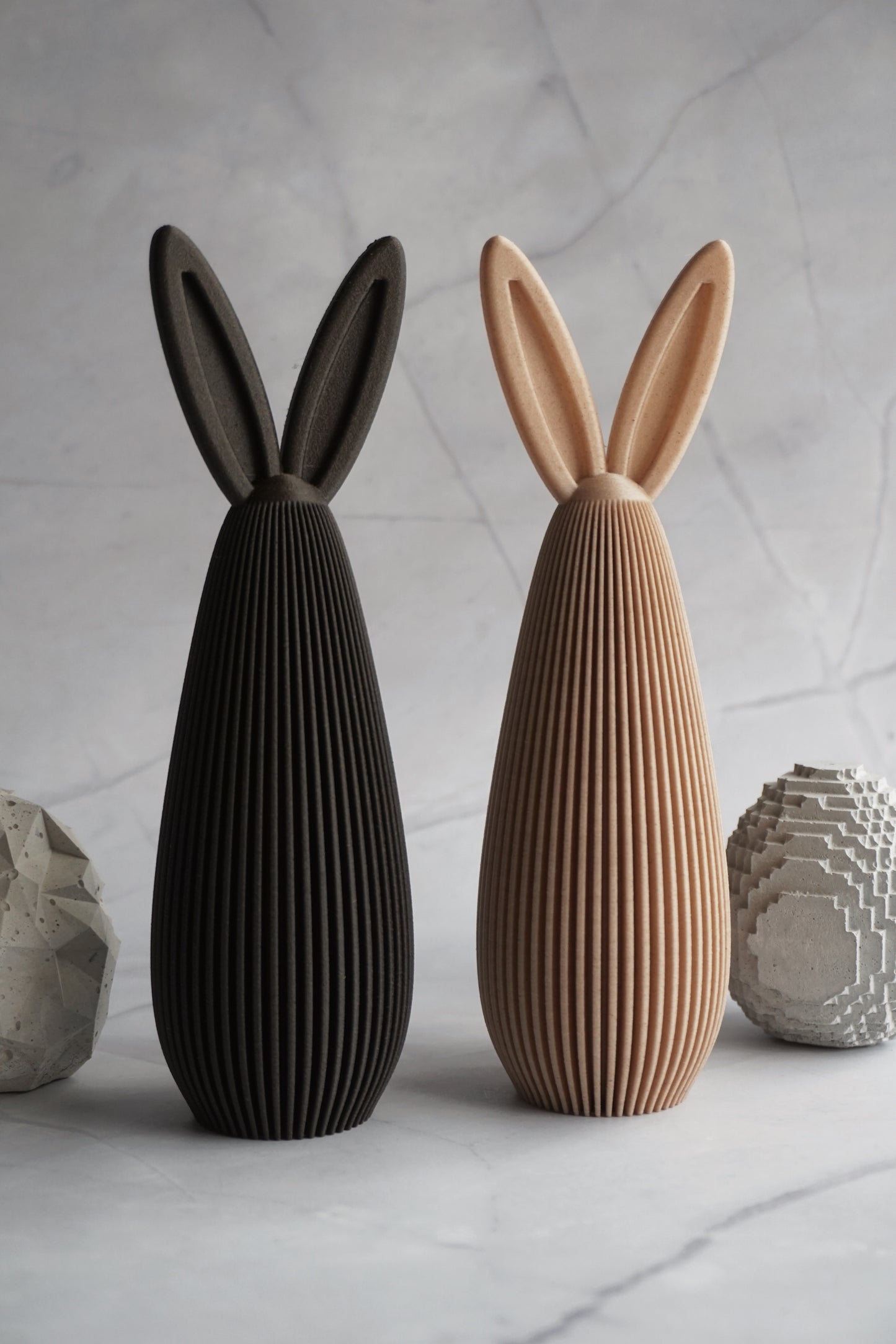 Wood Minimal Easter Bunnies