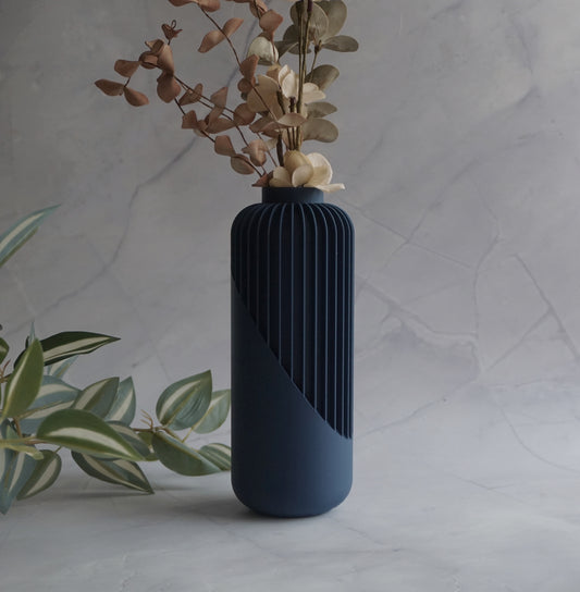 Minimal Navy Blue Vase