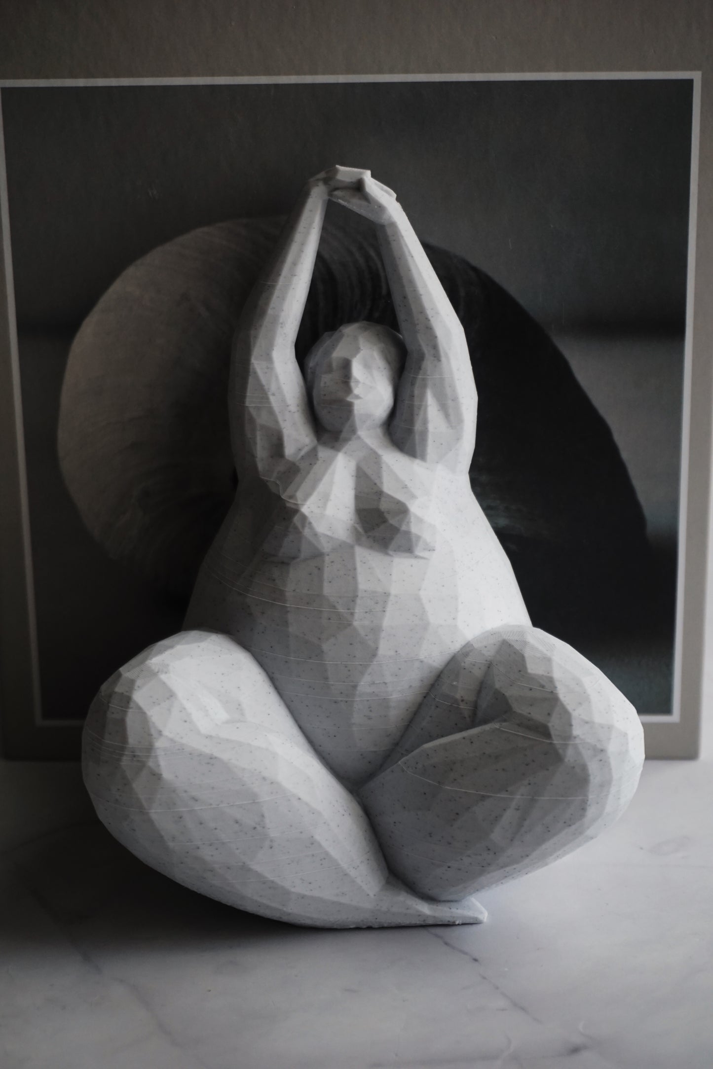 LOW POLY STRETCHING LADY