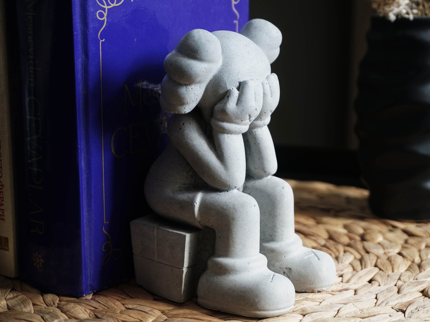 Concrete KAWS Sculpture | Bookend | Decoration